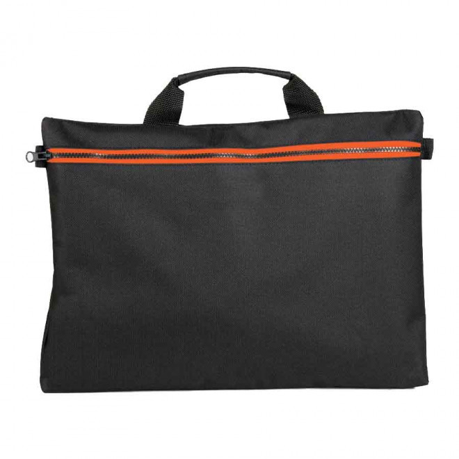 SACOCHE PUBLICITAIRE POUR ORDINATEUR 'WARTER' - black/orange