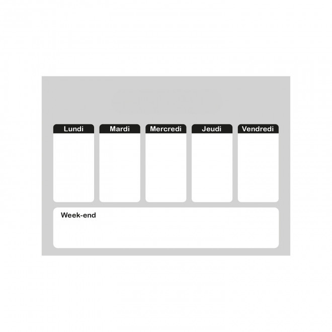 PLANNING AIMANTE PUBLICITAIRE 'CHECK' - noir - 21x15cm