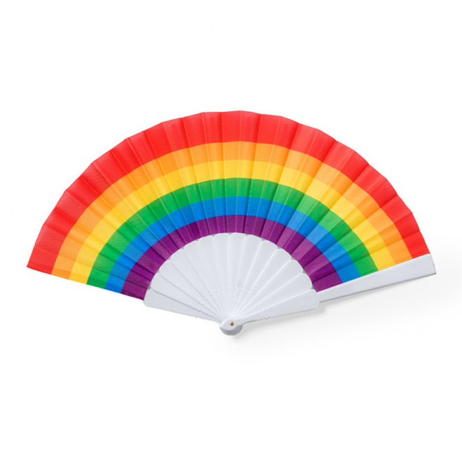 ÉVENTAIL PERSONNALISABLE ARC-EN-CIEL 'ROUGIER' - arc-en-ciel