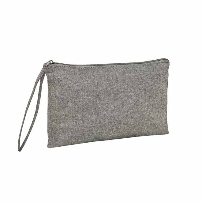 POCHETTE PUBLICITAIRE COTON RECYCLE 'BAMBUI' - noir chiné