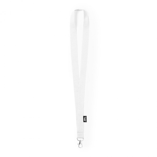 TOUR DE COU PERSONNALISABLE 'LUNGO RPET' - blanc