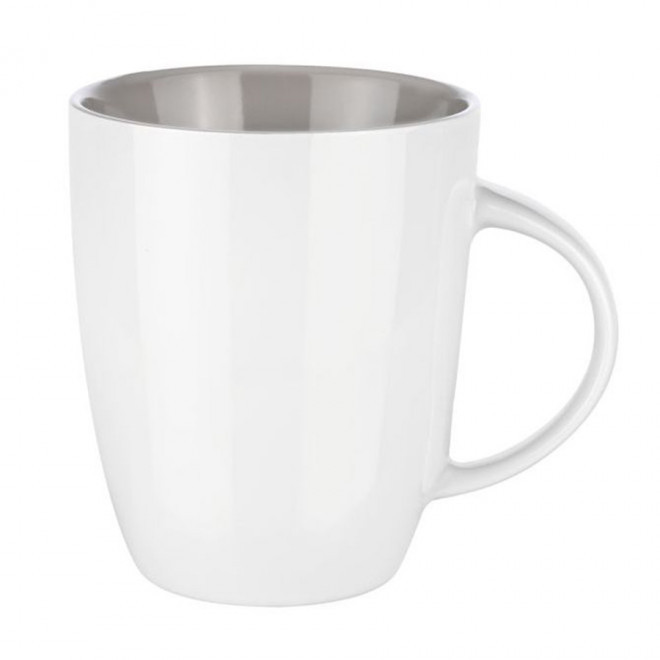 MUG PERSONNALISABLE EN PORCELAINE SUBLI 250 ML 'COLBO' - blanc/gris