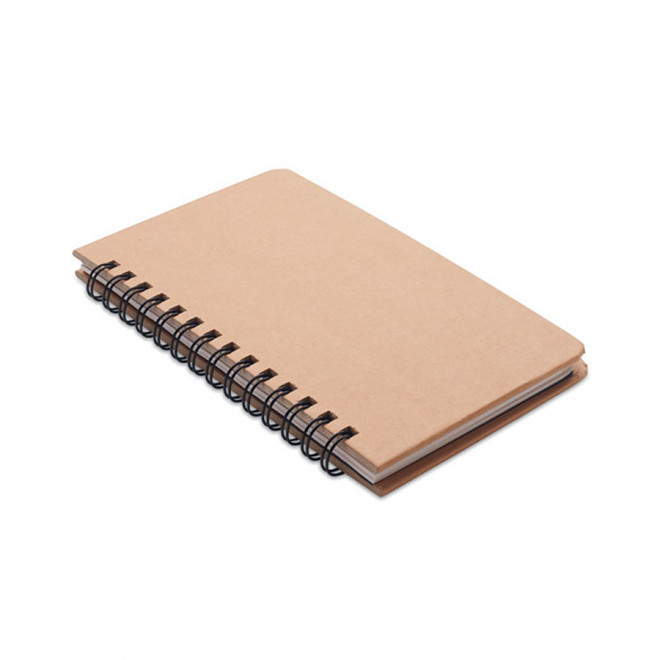 CARNET A SPIRALES A5 PERSONNALISABLE 'PALACI' - beige