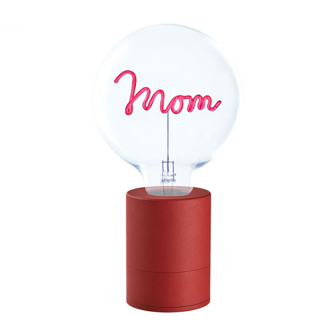 AMPOULE PERSONALISEE 1 LIGNE 'LAMPI' - rouge