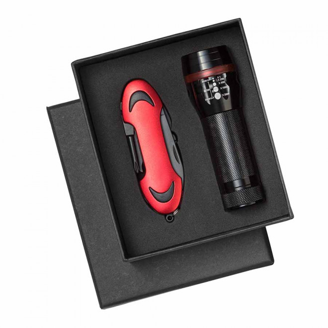 SET DE POCHE MULTIFONCTION PERSONNALISE 'RISORZE' - rouge