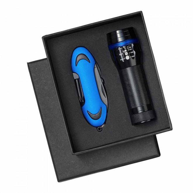 SET DE POCHE MULTIFONCTION PERSONNALISE 'RISORZE' - bleu