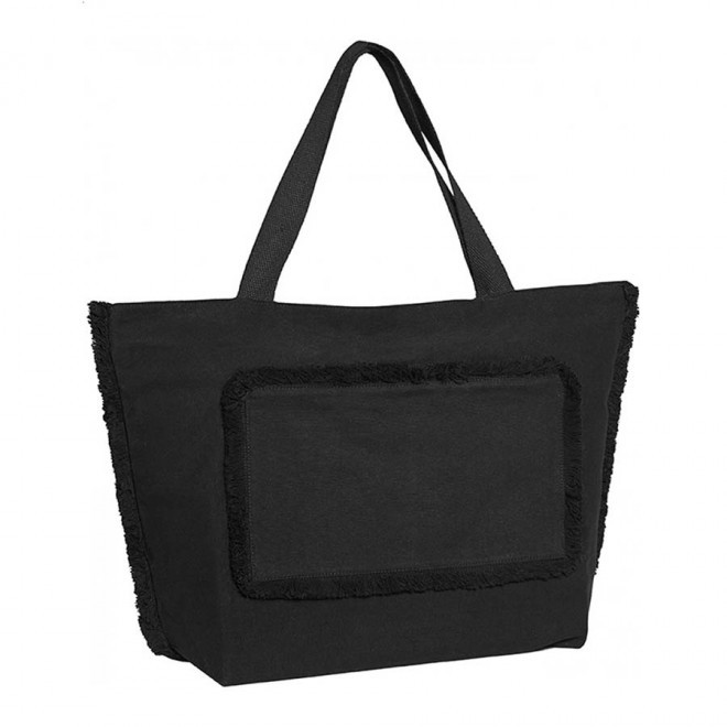 SAC CABAS COTON PERSONNALISABLE 320 GR/M2 'SESTEO' - noir