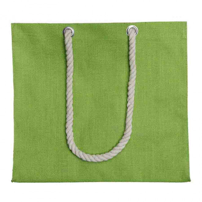 SAC EN JUTE PERSONNALISABLE AVEC SOUFFLET 'KILGO' - vert