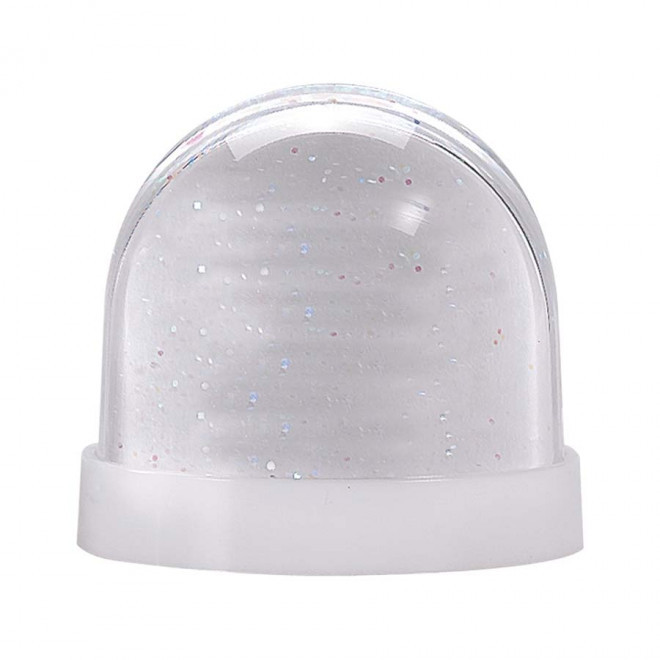 PRESSE-PAPIERS BOULE A NEIGE PERSONNALISABLE 'PAILLETTY' - blanc