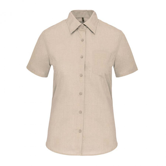 CHEMISE MANCHES COURTES FEMMES PERSONNALISABLE 'KARIBAN' - angora