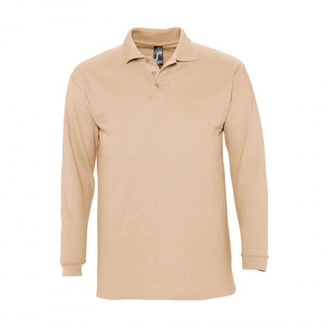 POLO PUBLICITAIRE MANCHES LONGUES HOMME 'WINTER II'  - sable