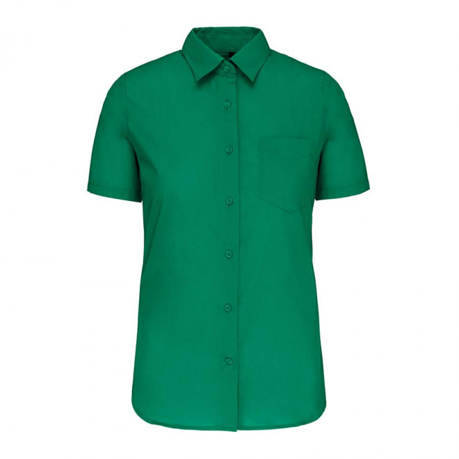 CHEMISE MANCHES COURTES FEMMES PERSONNALISABLE 'KARIBAN' - kelly green