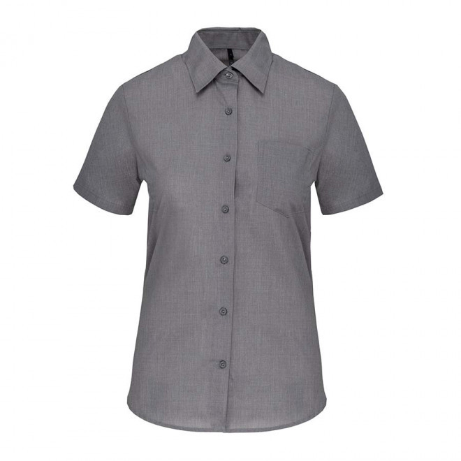 CHEMISE MANCHES COURTES FEMMES PERSONNALISABLE 'KARIBAN' - storm grey