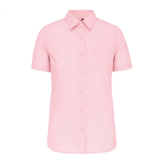 CHEMISE MANCHES COURTES FEMMES PERSONNALISABLE 'KARIBAN' - pale pink