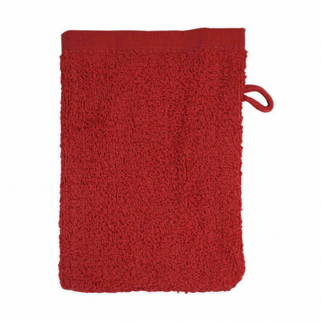 GANT DE TOILETTE EN COTON PERSONNALISABLE 'PITOU' - bordeaux