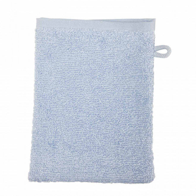 GANT DE TOILETTE EN COTON PERSONNALISABLE 'PITOU' - bleu ciel