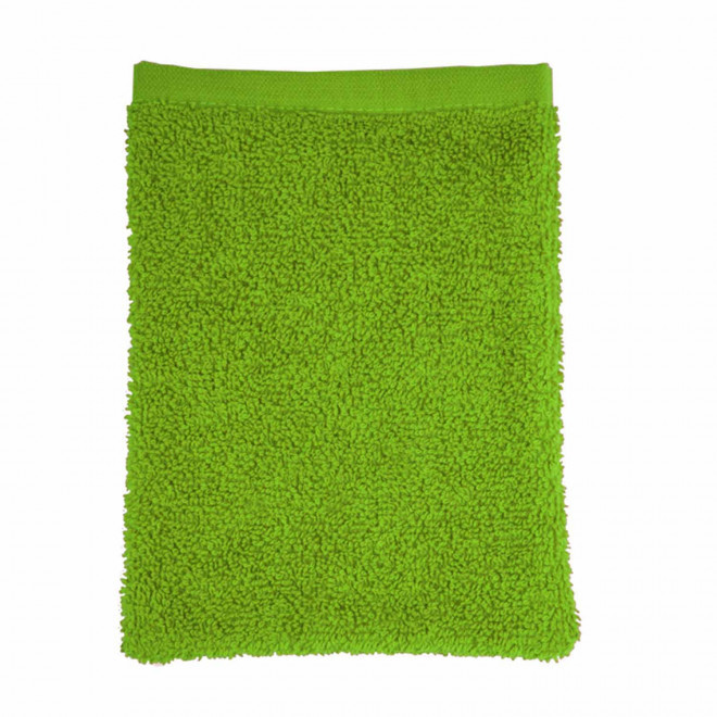 GANT DE TOILETTE EN COTON PERSONNALISABLE 'PITOU' - citron vert
