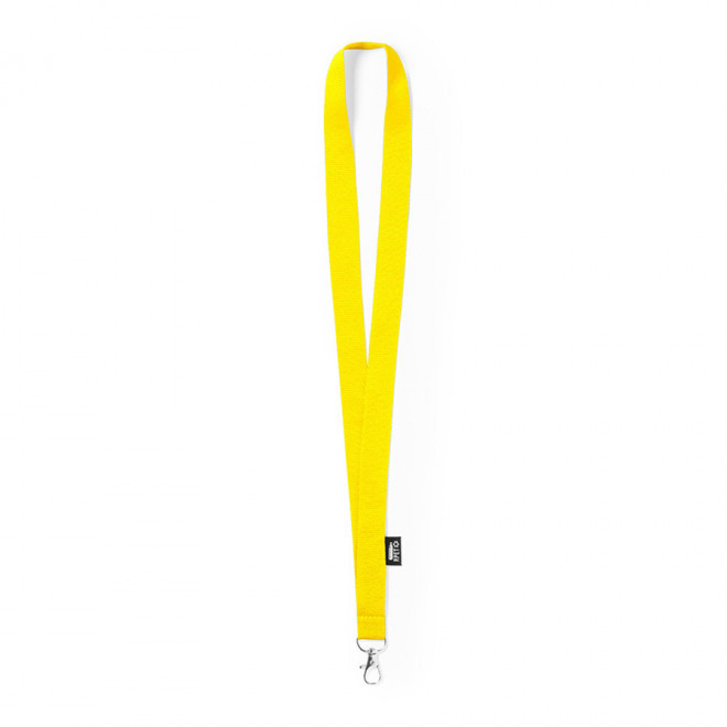 TOUR DE COU PERSONNALISABLE 'LUNGO RPET' - jaune