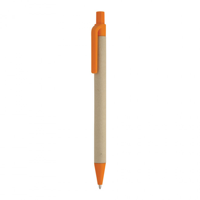STYLO PERSONNALISABLE EN CARTON 'AMOSIS' - orange