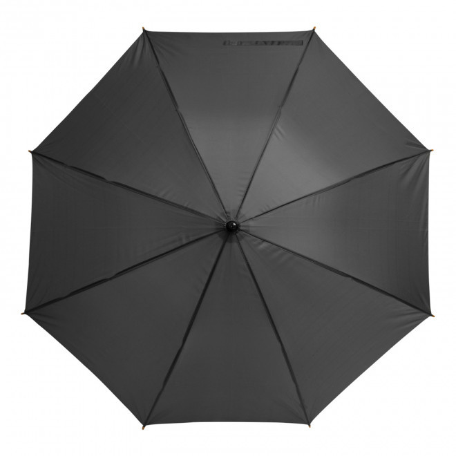 PARAPLUIE PUBLICITAIRE AUTOMATIQUE CANNE BOIS 'DUNDEE' - gris