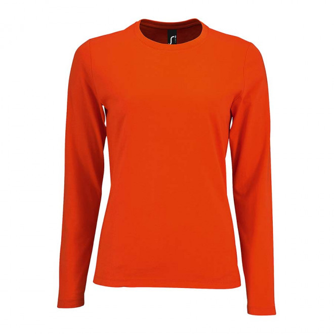 TEE-SHIRT PERSONNALISABLE FEMME ML 'IMPERIAL LSL' - orange