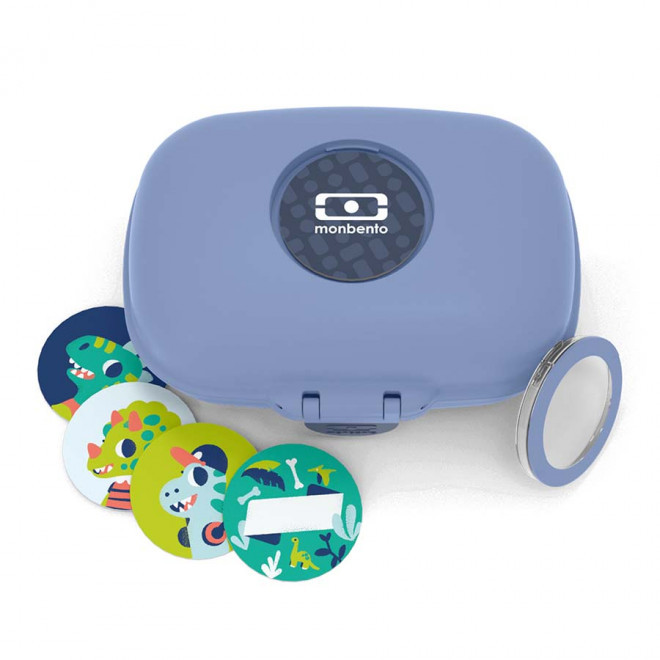 BOITE A GOUTER ENFANT PERSONNALISABLE 'PIOUPIOU' - bleu