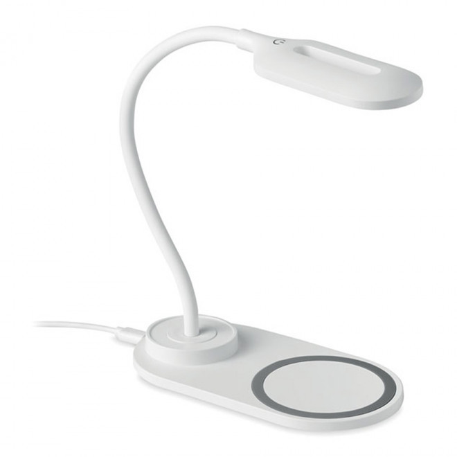 LAMPE DE BUREAU PERSONNALISABLE INDUCTION 10W 'URANIA' - blanc