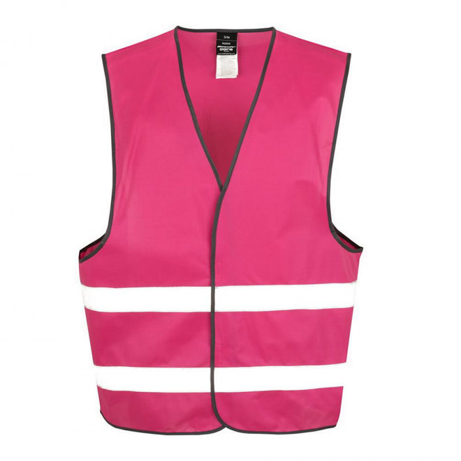 GILET VISIBILITE PERSONNALISABLE 'ARMILLA' 72H - framboise