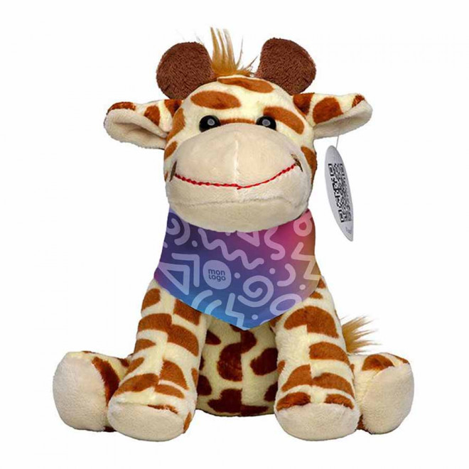 PELUCHES PERSONNALISABLES DE LA SAVANE AVEC BANDANA SUBLIMÉ - marron