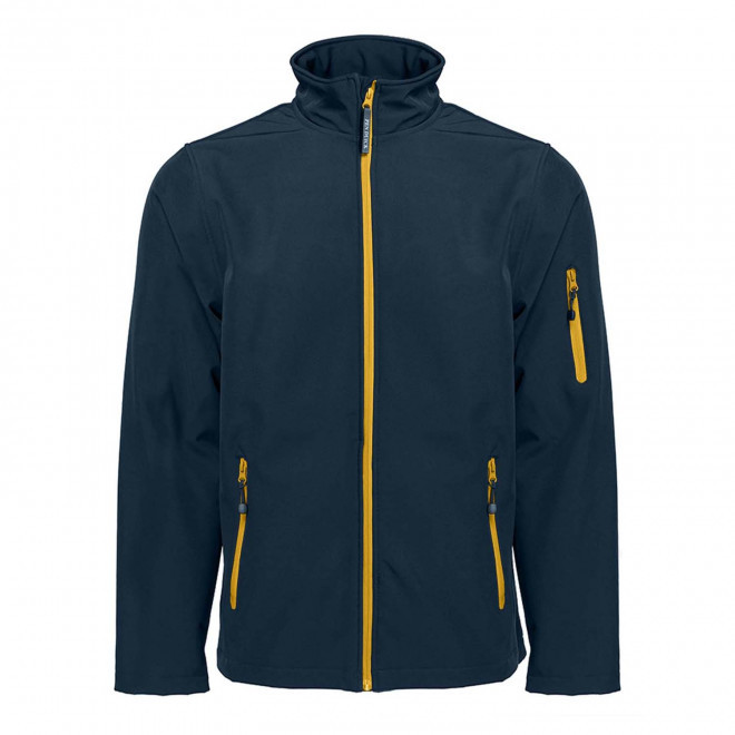 SOFTSHELL HOMME PERSONNALISABLE PEN DUICK 'ATLANTIC' - navy/gold