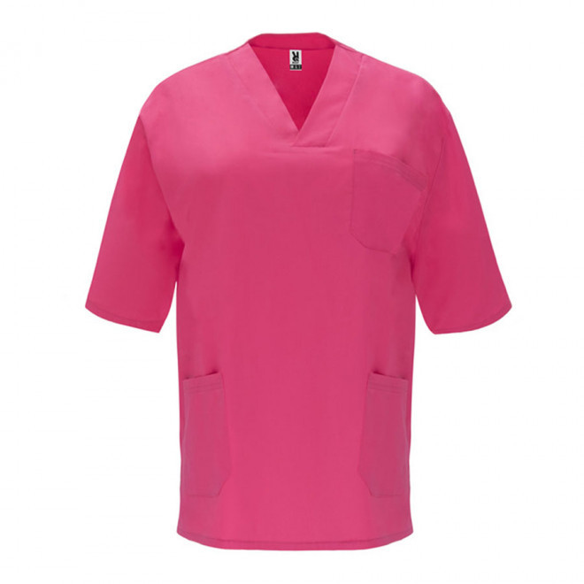 BLOUSE PERSONNALISABLE MIXTE MEDICALE 'LENO' - rose