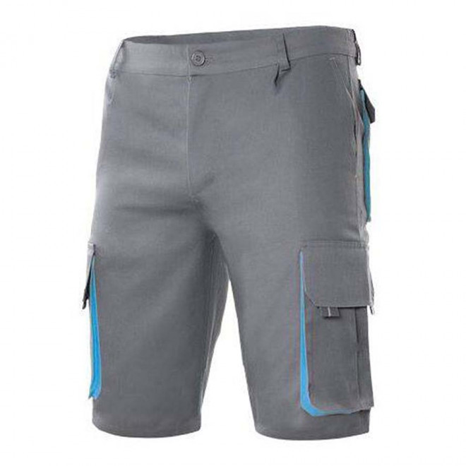 SHORT PERSONNALISABLE VELILLA 'CAPTURO' - grey/sky blue