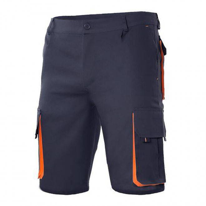 SHORT PERSONNALISABLE VELILLA 'CAPTURO' - navy/orange