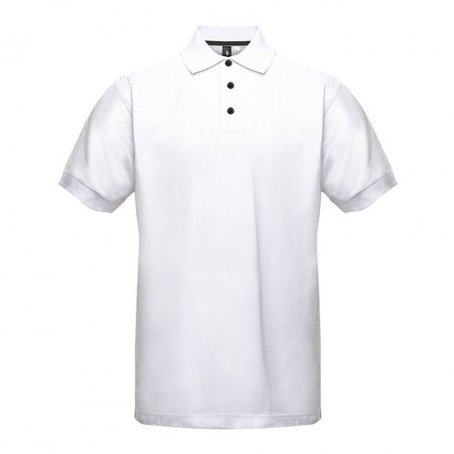 POLO PUBLICITAIRE HOMME BLACK MATCH 'SPIRIT' - blanc/noir