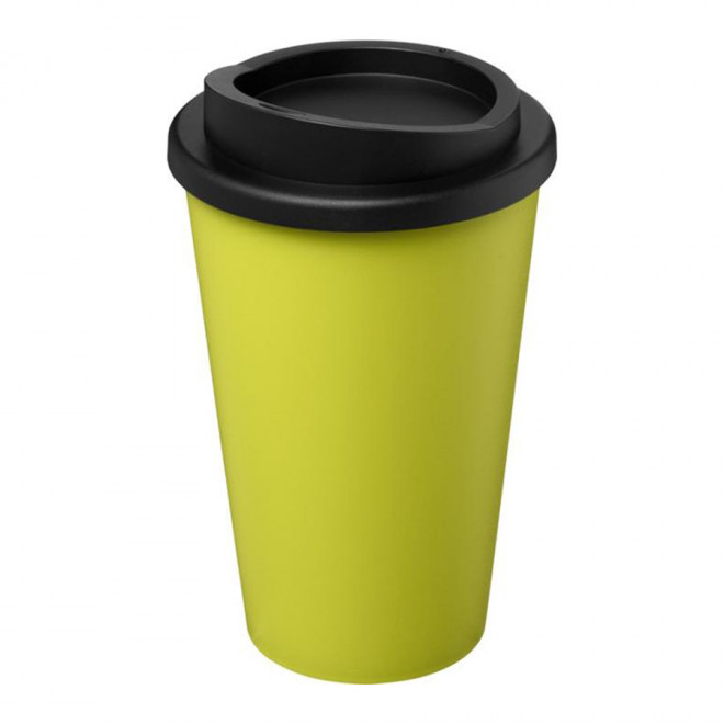 GOBELET PERSONNALISABLE ISO RECYCLE AMERICANO® 'IBON RECYCLE' - noir/citron vert