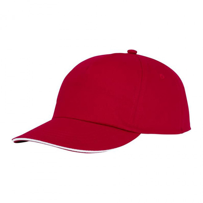 CASQUETTE PUBLICITAIRE 5 PANS 'STITCH'  - rouge