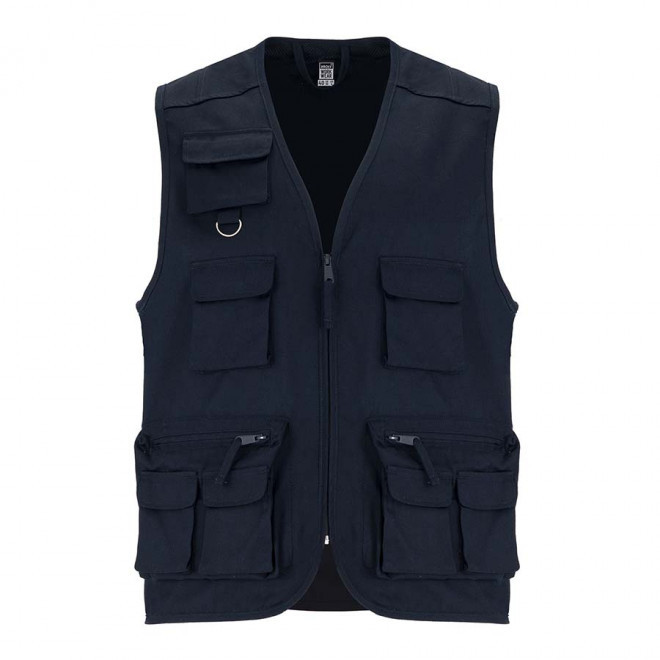 GILET DE TRAVAIL MULTI-POCHES PERSONNALISABLE 'VENERA' - marine