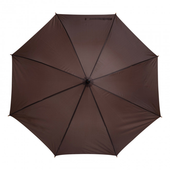 PARAPLUIE PUBLICITAIRE AUTOMATIQUE CANNE BOIS 'DUNDEE' - marron