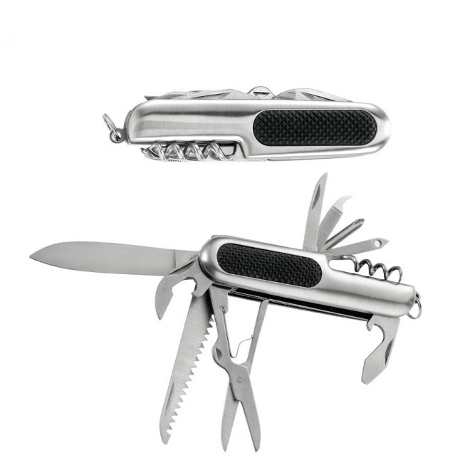 COUTEAU DE POCHE 11 FONCTIONS  'TRAPPEUR' - métal