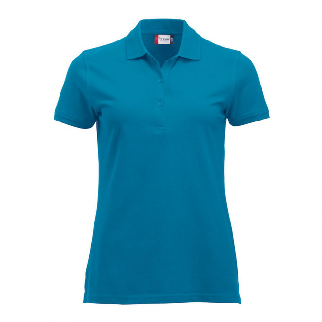 POLO PERSONNALISABLE FEMME 'BORDI' - turquoise