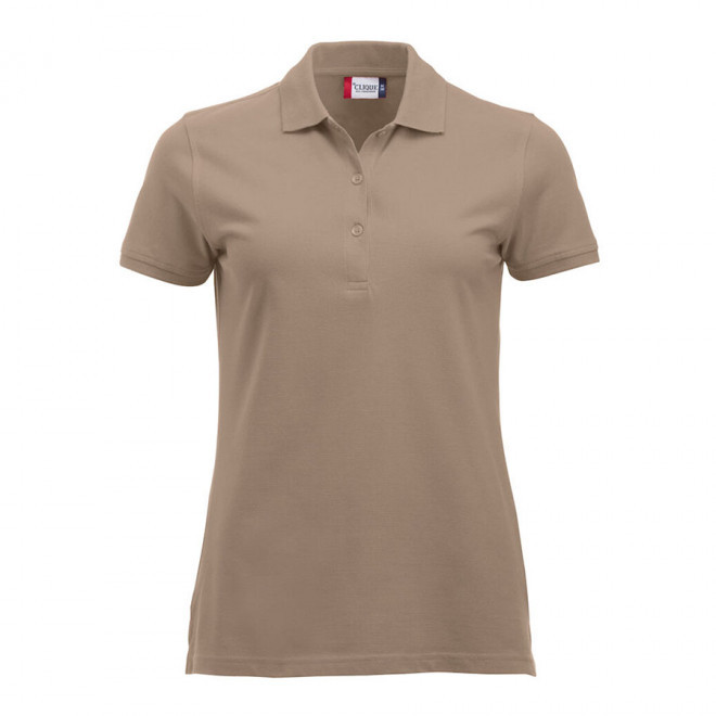 POLO PERSONNALISABLE FEMME 'BORDI' - cafe latte