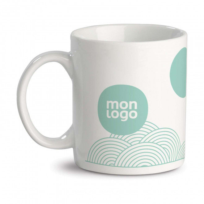 RAPIDE 4J -MUG PERSONNALISABLE EN PORCELAINE 'NEO EUROPE' - blanc