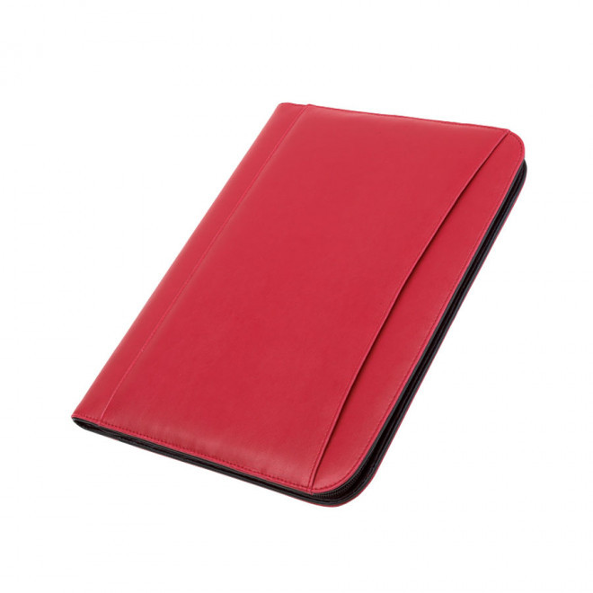 CONFÉRENCIER PUBLICITAIRE A4 AVEC CALCULATRICE 'GENTLEMEN' - rouge