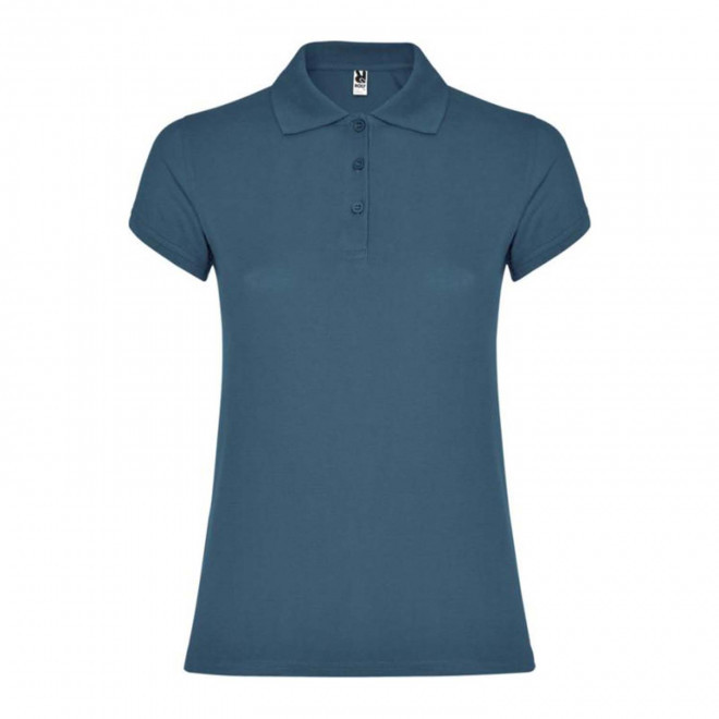 POLO PERSONNALISABLE MC FEMME 'STARLO' - bleu foncé