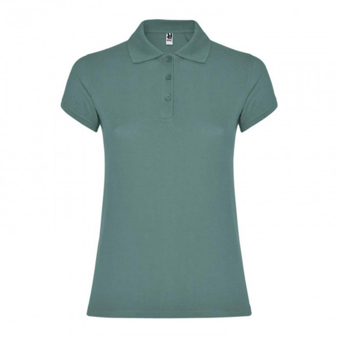 POLO PERSONNALISABLE MC FEMME 'STARLO' - bleu canard