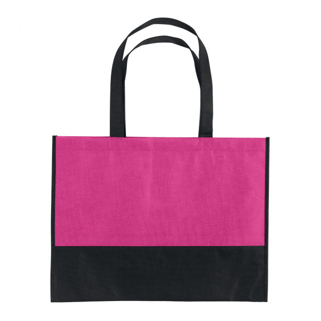 SAC SHOPPING PERSONNALISABLE 'ROMA' 80 GR/M² - rose/noir