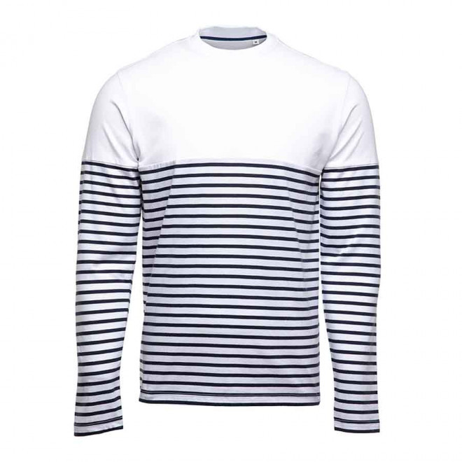 TEE-SHIRT PERSONNALISABLE MIXTE PEN DUICK® 'MARINO ML' - blanc/marine