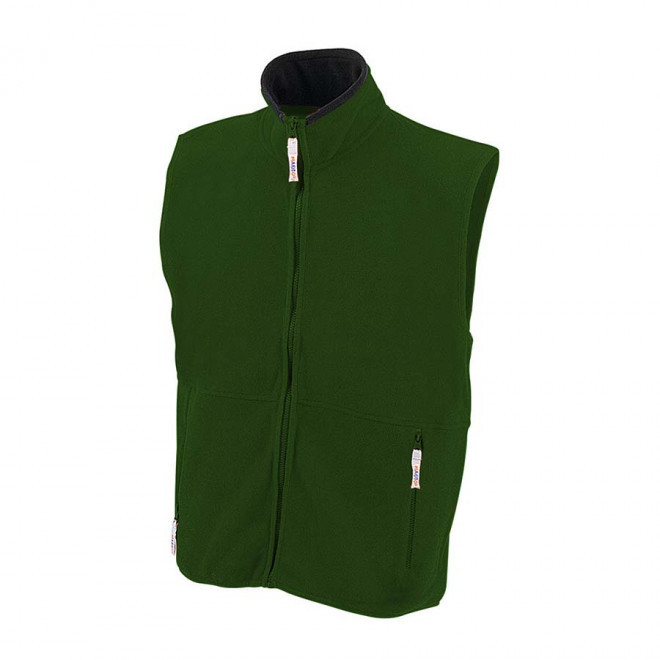 BODYWARMER POLAIRE 280G PERSONNALISABLE 'COLARI' - vert/noir