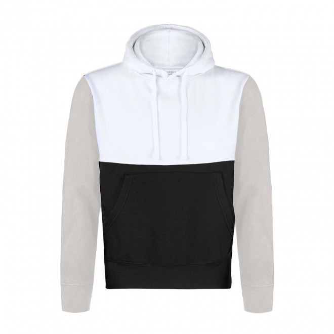 SWEAT PERSONNALISABLE MIXTE TRICOLORE 'MORALIE TRIO' - noir