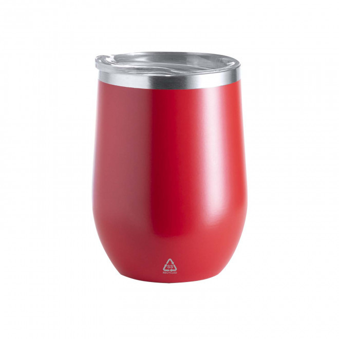 MUG A CAFE PERSONNALISABLE 350ML 'GOUGA RECYCLE' - rouge